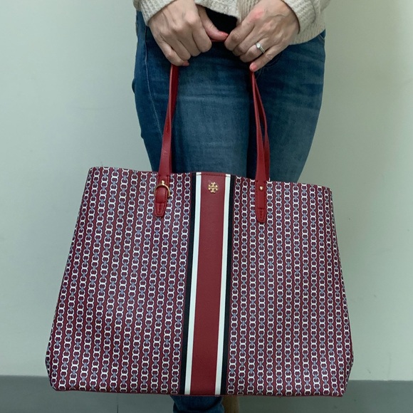 TORY BURCH GEMINI LINK TOTE AND EMERSON ZIP WALLET - Picture 3 of 8